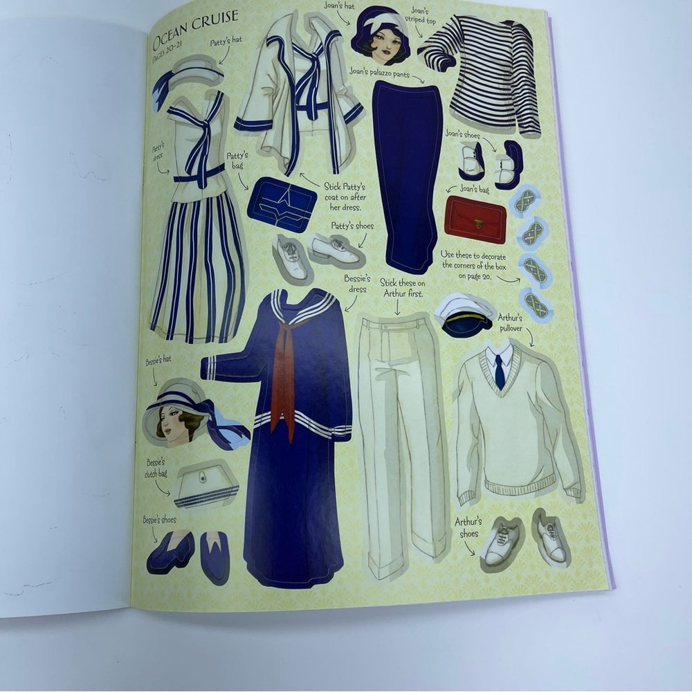 Vintage Paper Dolls Usborne Historical Sticker Paper Dolls 1920's Fashion New - Picture 10 of 16